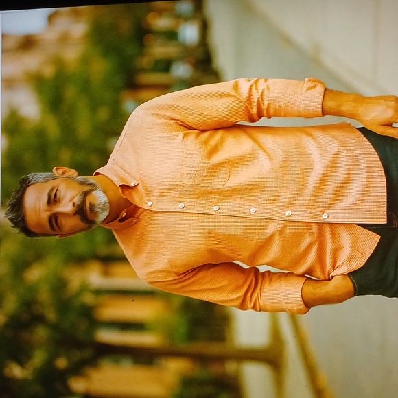 $48 Kirkland Button shirt, size small, tiny red-white plaid, easy care NWOT - Picture 1 of 7